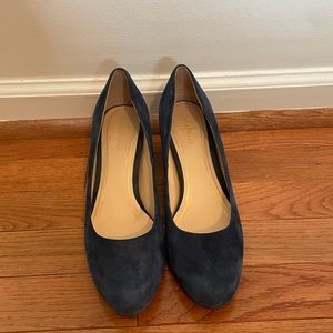 Cole Haan Navy Block Heels